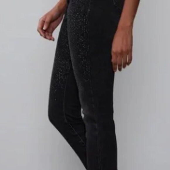 NWT Soho Embellished High-Rise Jeans by NY&Co – Black, Size 18 - Picture 2 of 2